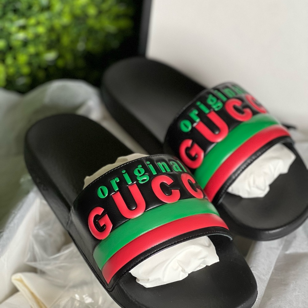 Firm on price New Gucci Logo Men’s Slide size 8 - Picture 3 of 9